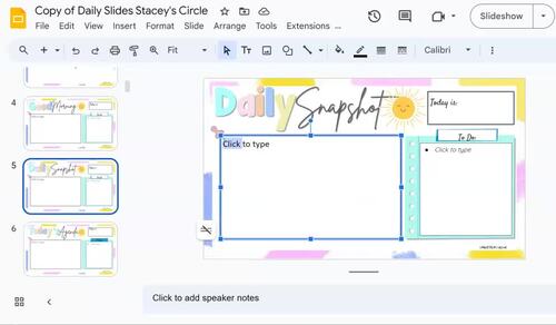 Daily Slides | Morning Slides | Editable Google Slides Templates