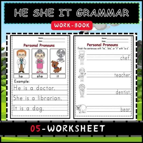 He She It Grammar and Exercises by Lib Anatomy school | TPT