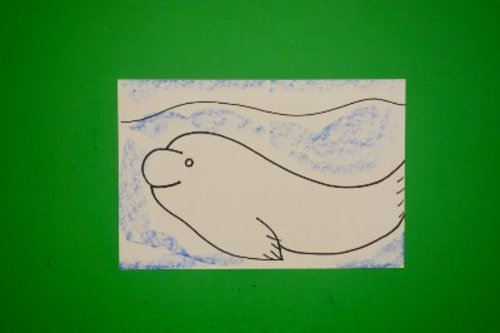 Preview of Let's Draw a Beluga Whale-Tundra animals!