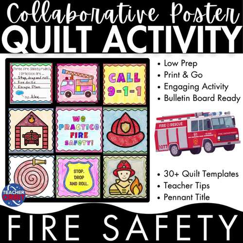 Fire Safety Week Collaborative Poster Fire Prevention Bulletin Board 