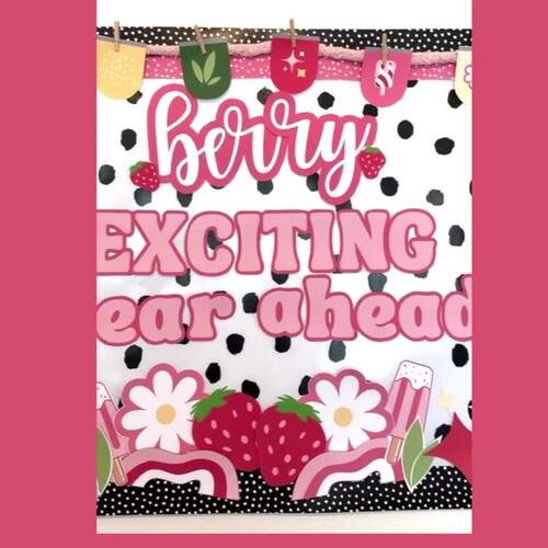 Strawberry Bulletin Board Back to School Bulletin Board Kit by At
