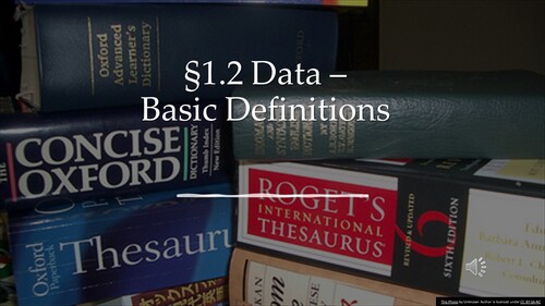 Preview of 1.2 Basic Definitions