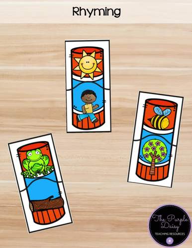 Back To School Rhyming Puzzles for Preschool PreK Kindergarten | TpT