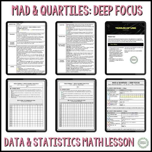 MAD & Quartiles: Deep Focus — Data & Statistics Math Lesson Lesson Plan +