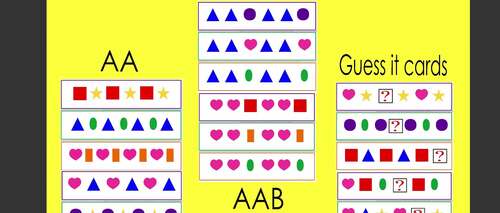 AB & AAB Shape Pattern Cards