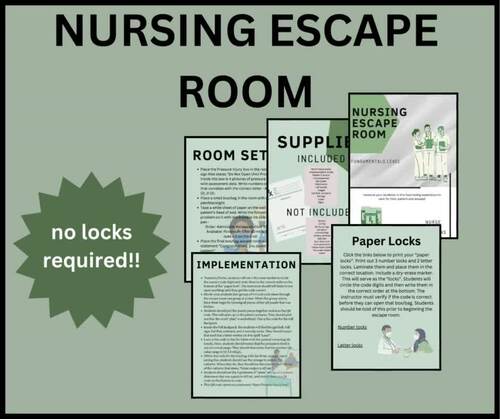 Medical/Nursing Escape Room Fundamentals Level by NurseMurph Creations