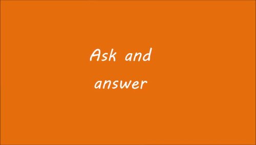 Preview of Scratch project- Ask and answer