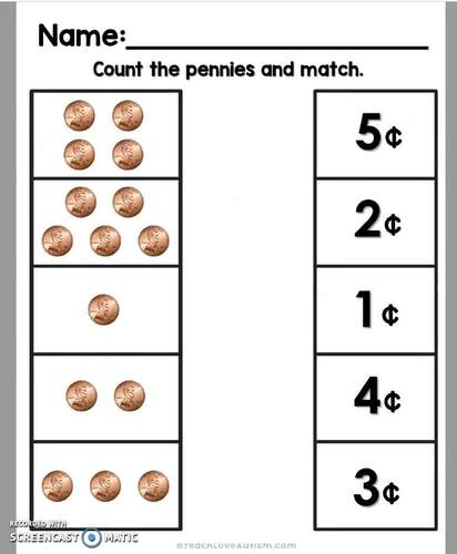 counting-pennies-worksheets-by-teach-love-autism-tpt