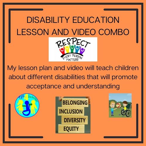 Disability Lesson Plans with Video TPT