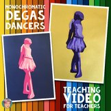 FREE Monochromatic Degas Dancer Teaching Video (templates 