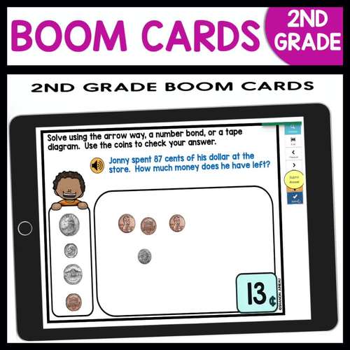 Counting Money Word Problems using Boom Cards TPT