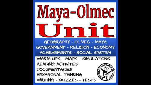 Ancient Mesoamerica Olmec Ancient Maya Mayans Unit Bundle Reading ...