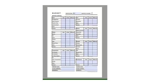Budget Planner Printable PDF by Mom Money Map | TPT