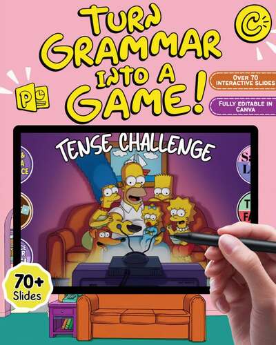 ESL Verb Tenses Games Bundle | 70+ Interactive Canva Slides, Grammar ...
