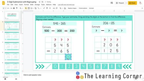 3-digit Subtraction with Regrouping Digital Math Activity - No Prep ...