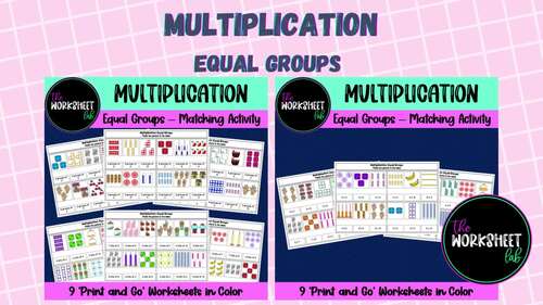 Multiplication - Equal Groups Matching Activity (Color) by The ...