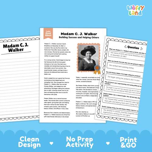 Madam C. J. Walker Biography | Black History Month Reading ...