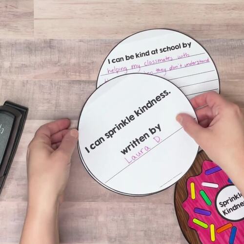 Sprinkle Kindness Donut Writing Craft Kindness Flip Book Craftivity