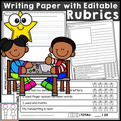 Preview of Writing Paper with Rubric