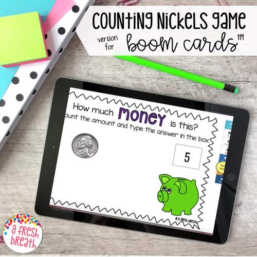 Counting Nickels Game by A Fresh Breath Teachers Pay Teachers