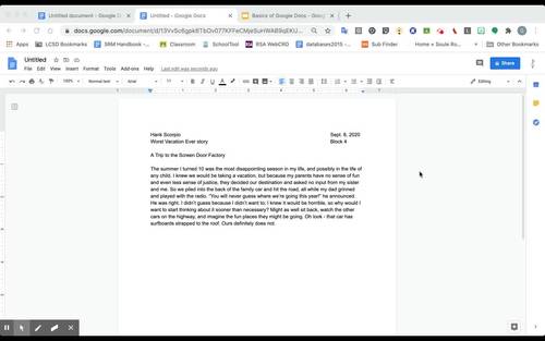 Preview of Basics of Google Docs - Video and PowerPoint