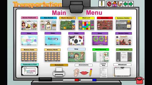 Transportation  Lesson - Power Point Interactive Lesson - No Prep