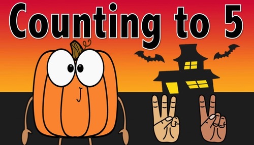 Preview of Halloween: Finger Counting to 5 Subitizing: Math Brain Break