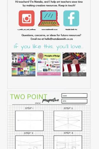 Draw an Interior Room – Two Point Perspective Drawing Worksheet by ArtRoots