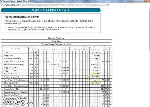adjusting entries aplia