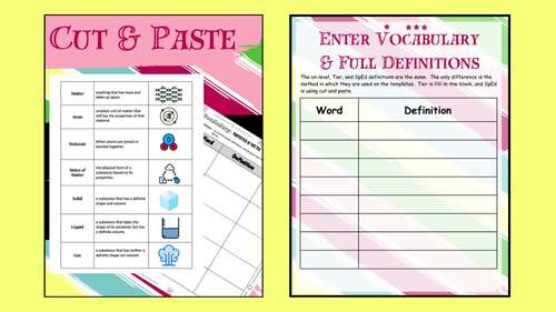 States of Matter Definitions by Keys to Science Success | TPT