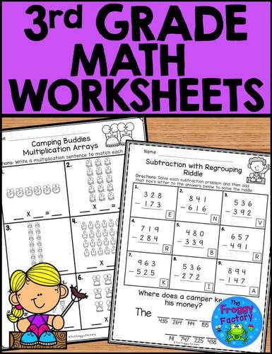 3rd Grade Math Review Worksheets | Math Practice Activities | TpT