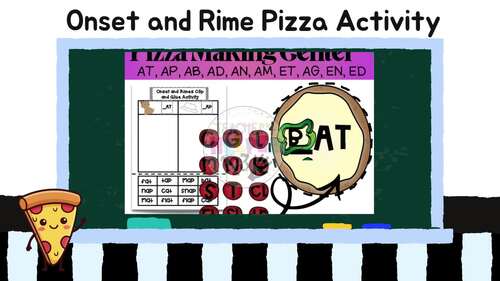 K-2nd Grade ELA Sight Word Pizza Theme Center Rhyme Scheme Blending ...