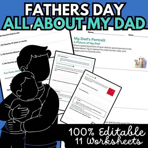 Fathers Day Questionnaire | Editable All About My Dad Printable ...