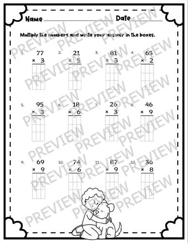 No.2 :Two-Digit Multiplication Practice|Multiply 2-Digit by 1-Digit Numbers