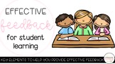 Effective Feedback for Student Learning