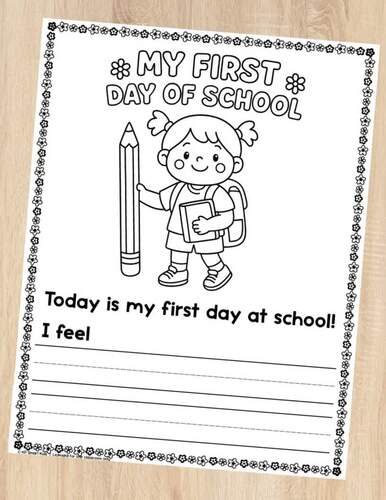Back to School Writing Prompts for the First Week | No Prep First Day ...
