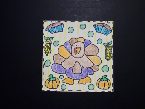 Preview of Let's Draw a Turkey Quilt Square!