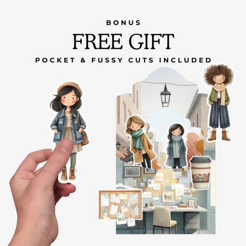 Modern Detective Girl Clipart Bundle by Ikota Design | TPT