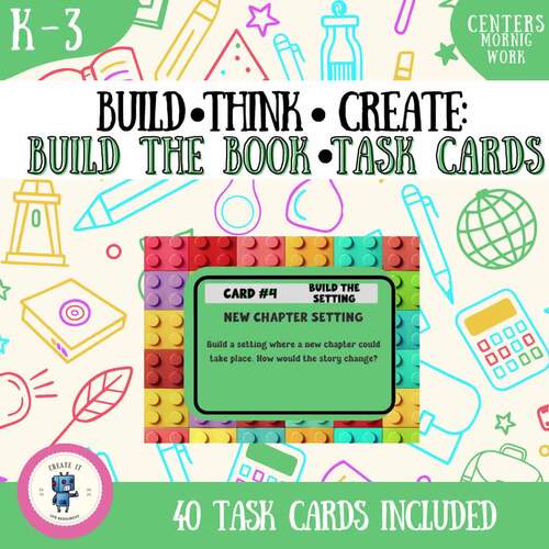 LEGO Writing Prompts Comprehension | Brick Building Task Cards | K-5