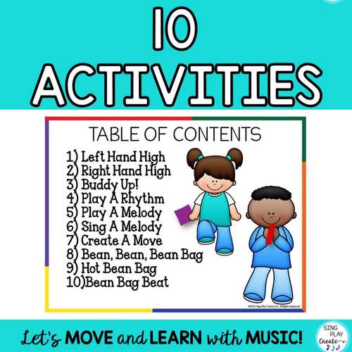 Bean Bag Activities and Games Music, PE, Classroom Community TPT