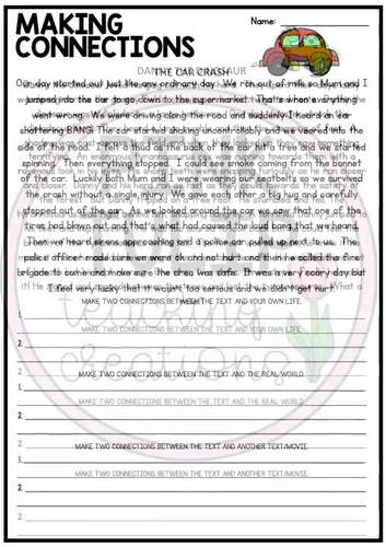 Making Connections - Reading Worksheet Pack by Pink Tulip Teaching