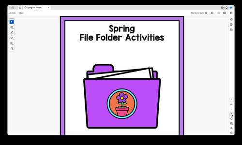 TEACCH Autism File Folders Spring Activities for Special Education Centers