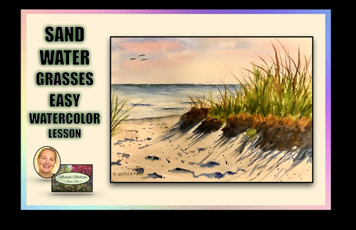 Preview of Easy Watercolors Sand, Water, Grasses