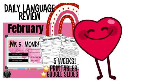 Digital Google Slides Language Grammar Review: Valentine Paperless ...