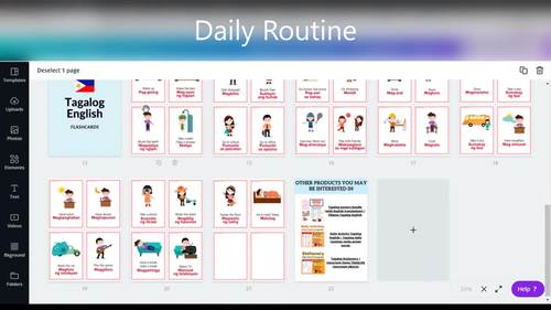 Daily Activity Tagalog Flashcards Verbs By Language Forum Tpt