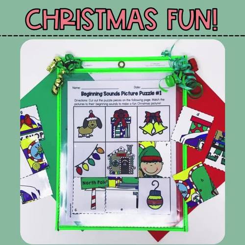 Printable Christmas Puzzles by Playful Pursuits | TPT