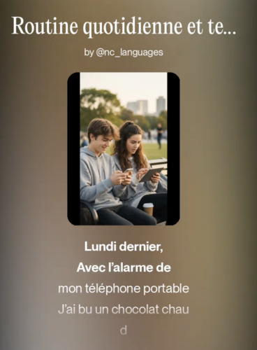 Preview of Grade 8-9 / GCSE FRENCH SONG Unit 10: La technologie dans la vie Part 2 - PAST