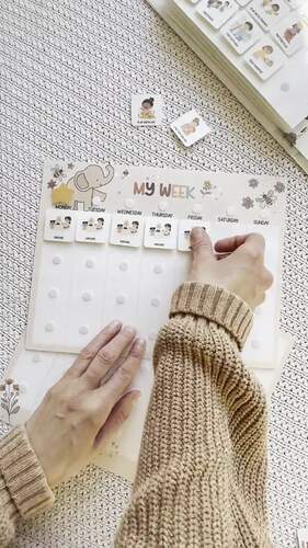 Kids Visual Organizer for Weekly Schedules Visual Calendar Editable ...