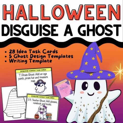 Disguise a Ghost Halloween Craft Writing Activity Bulletin Board Family ...