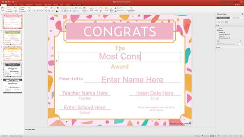 Modern Editable End of Year Award Templates by Design Undone | TPT